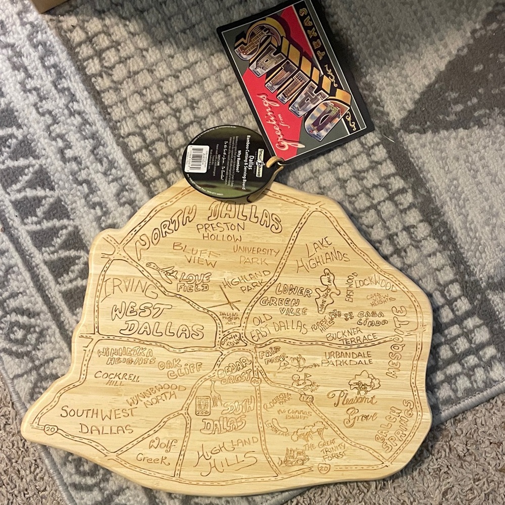 Dallas Texas Engraved Wooden Cutting Board